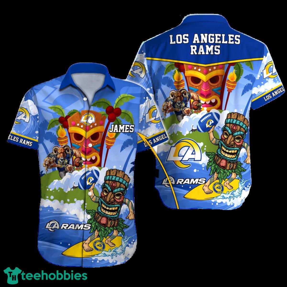 Los Angeles Rams NFL Football Custom Name Hawaiian Shirt For Men And Women Ideal Gift For Real Fans Product Photo 1