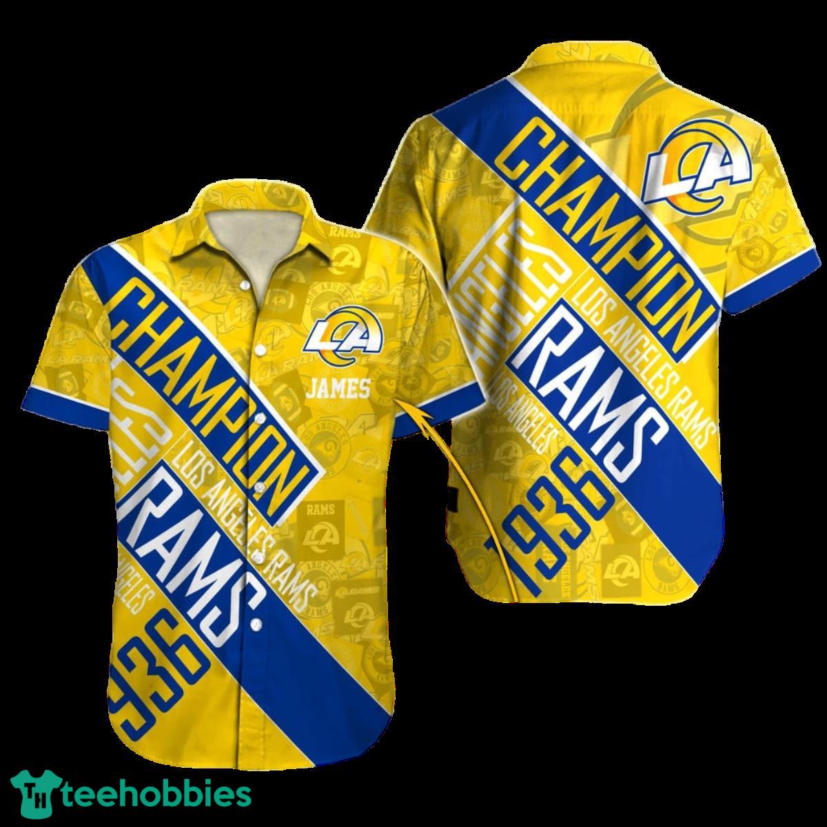 Los Angeles Rams NFL Football Custom Name Hawaiian Shirt For Men And Women Special Gift For Loyal Fans Product Photo 1