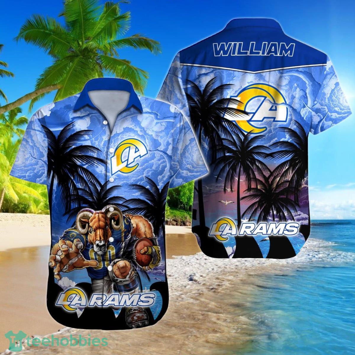 Los Angeles Rams NFL Football Custom Name Hawaiian Shirt For Men And Women Style Gift For Loyal Fans Product Photo 1