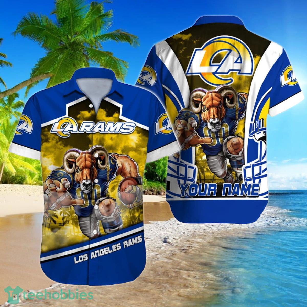 Los Angeles Rams NFL Football Custom Name Hawaiian Shirt For Men And Women Style Gift For Real Fans Product Photo 1