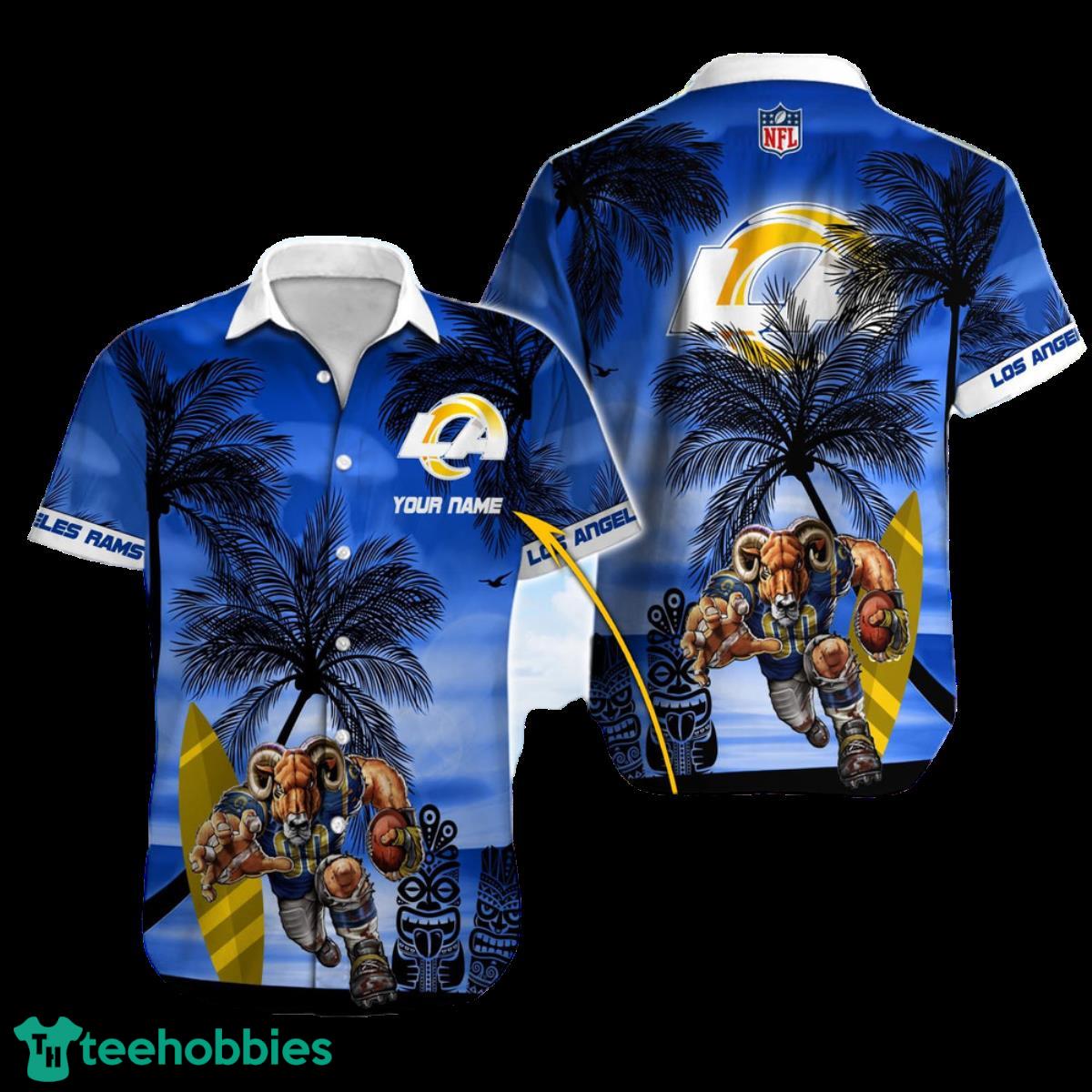Los Angeles Rams NFL Football Custom Name Hawaiian Shirt For Men And Women Unique Gift For Fans Product Photo 1
