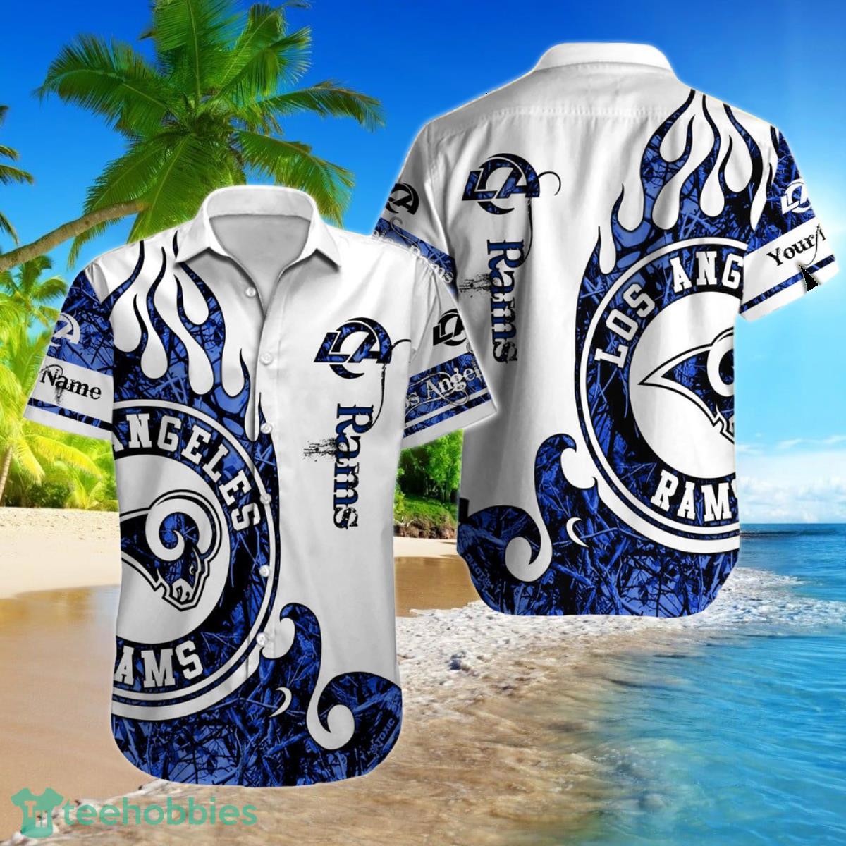 Los Angeles Rams NFL Football Custom Name Hawaiian Shirt For Men And Women Unique Gift For Loyal Fans Product Photo 1