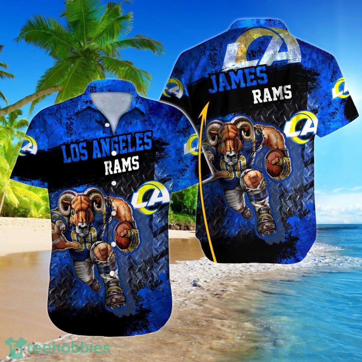 Los Angeles Rams NFL Football Custom Name Hawaiian Shirt For Men And Women Unique Gift For Real Fans Product Photo 1