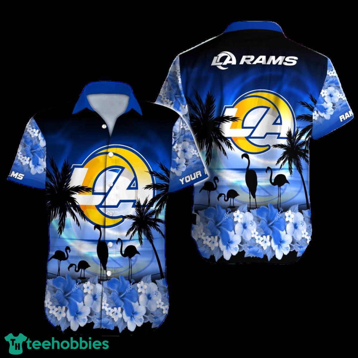 Los Angeles Rams NFL Football Custom Name Hawaiian Shirt For Men Women Best Gift For Fans Product Photo 1