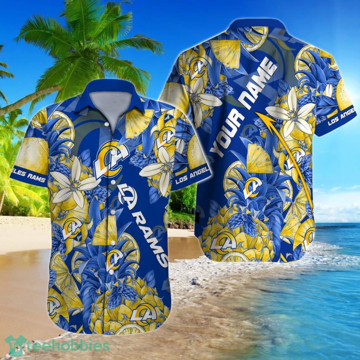 Los Angeles Rams NFL Football Custom Name Hawaiian Shirt For Men Women Ideal Gift For Fans Product Photo 1