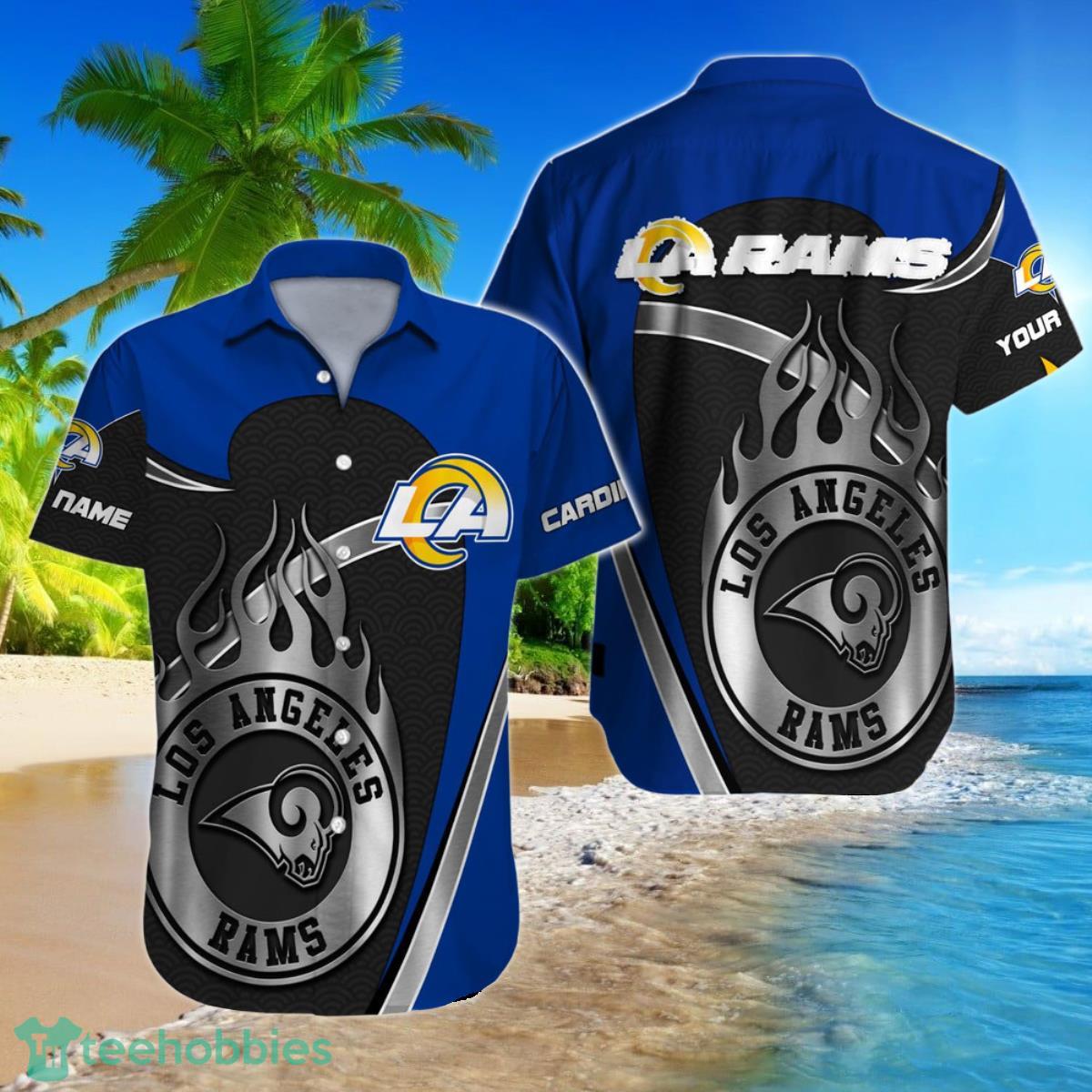 Los Angeles Rams NFL Football Custom Name Hawaiian Shirt For Men Women Special Gift For Fans Product Photo 1