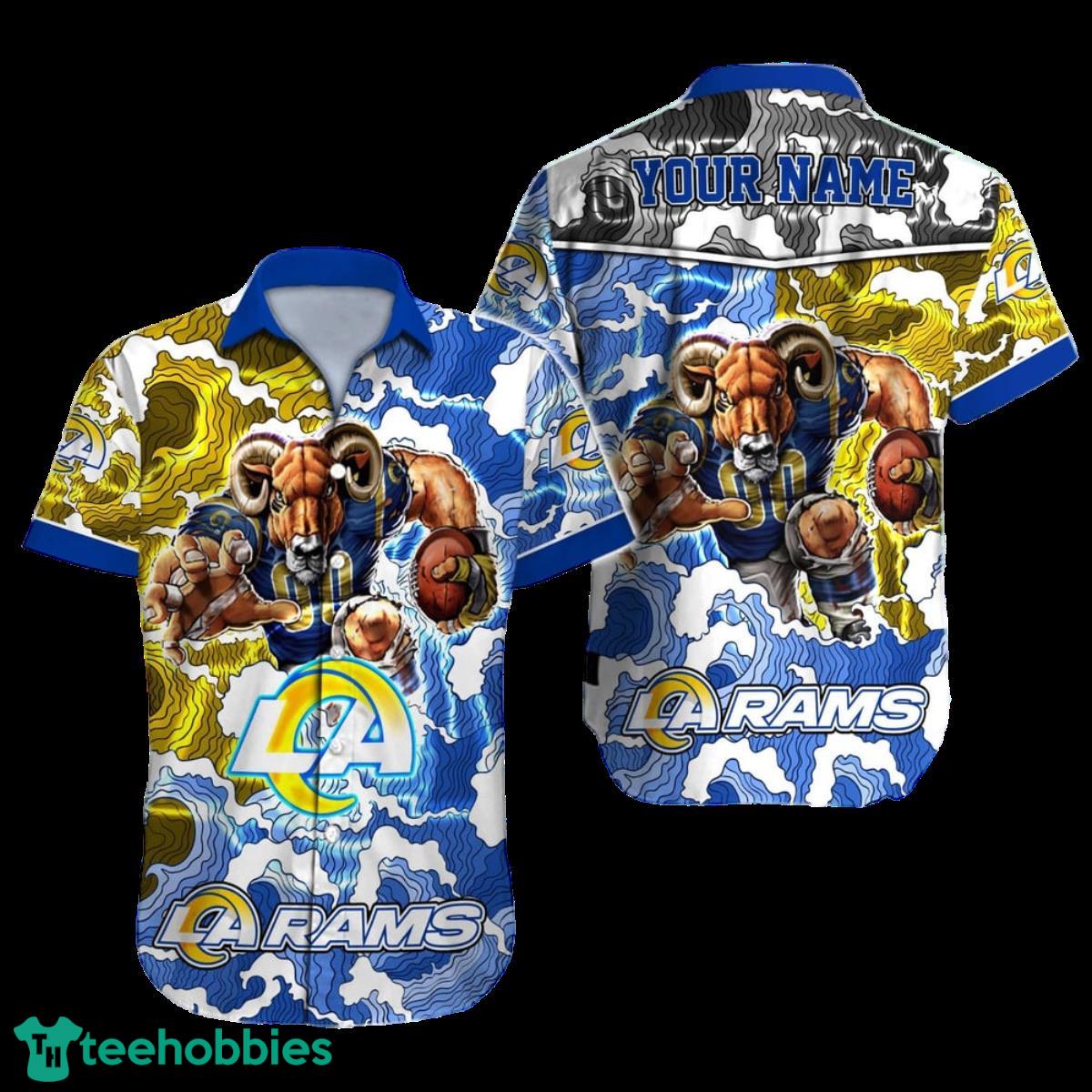 Los Angeles Rams NFL Football Custom Name Hawaiian Shirt For Men Women Style Gift For Fans Product Photo 1