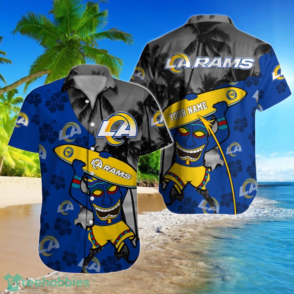 Los Angeles Rams NFL Football Custom Name Hawaiian Shirt For Men Women Style Gift For Real Fans Product Photo 1