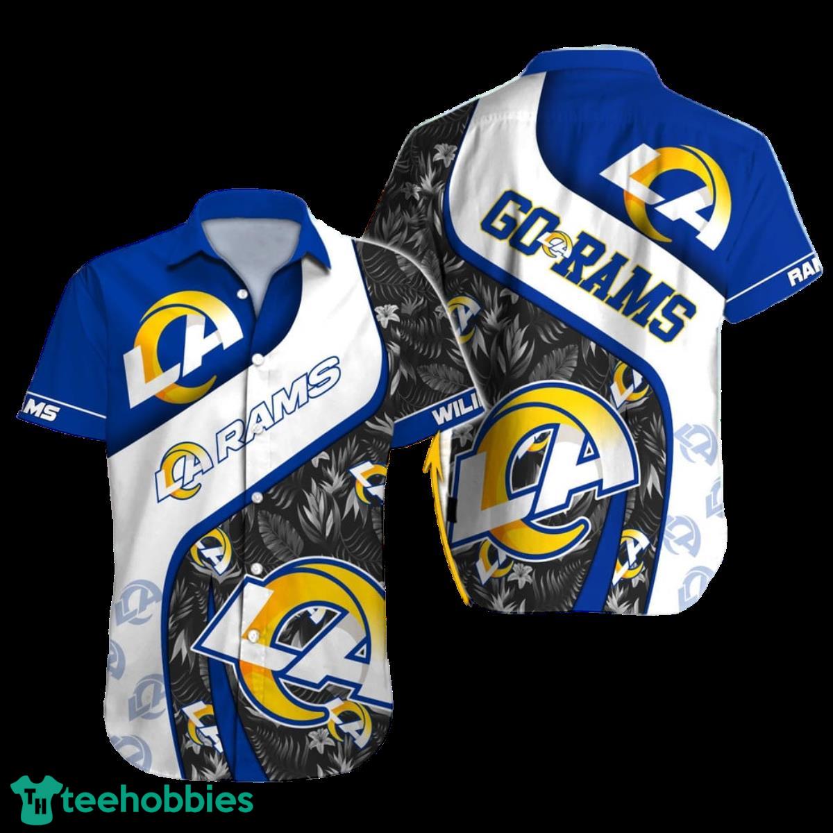Los Angeles Rams NFL Football Custom Name Hawaiian Shirt Unique Gift For Men Women Fans Product Photo 1