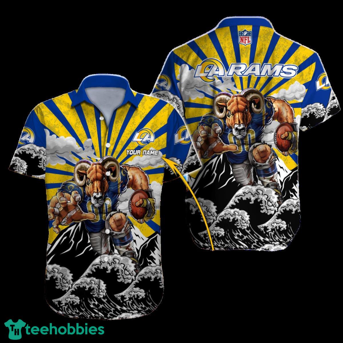Los Angeles Rams NFL Football Custom Name Hawaiian Shirt Unique Style Gift For Fans Product Photo 1