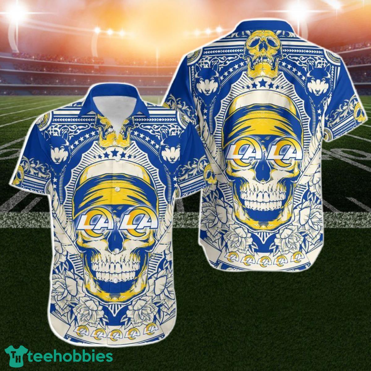 Los Angeles Rams Skull NFL Gift For Fan Hawaii Shirt For Men Women Product Photo 1