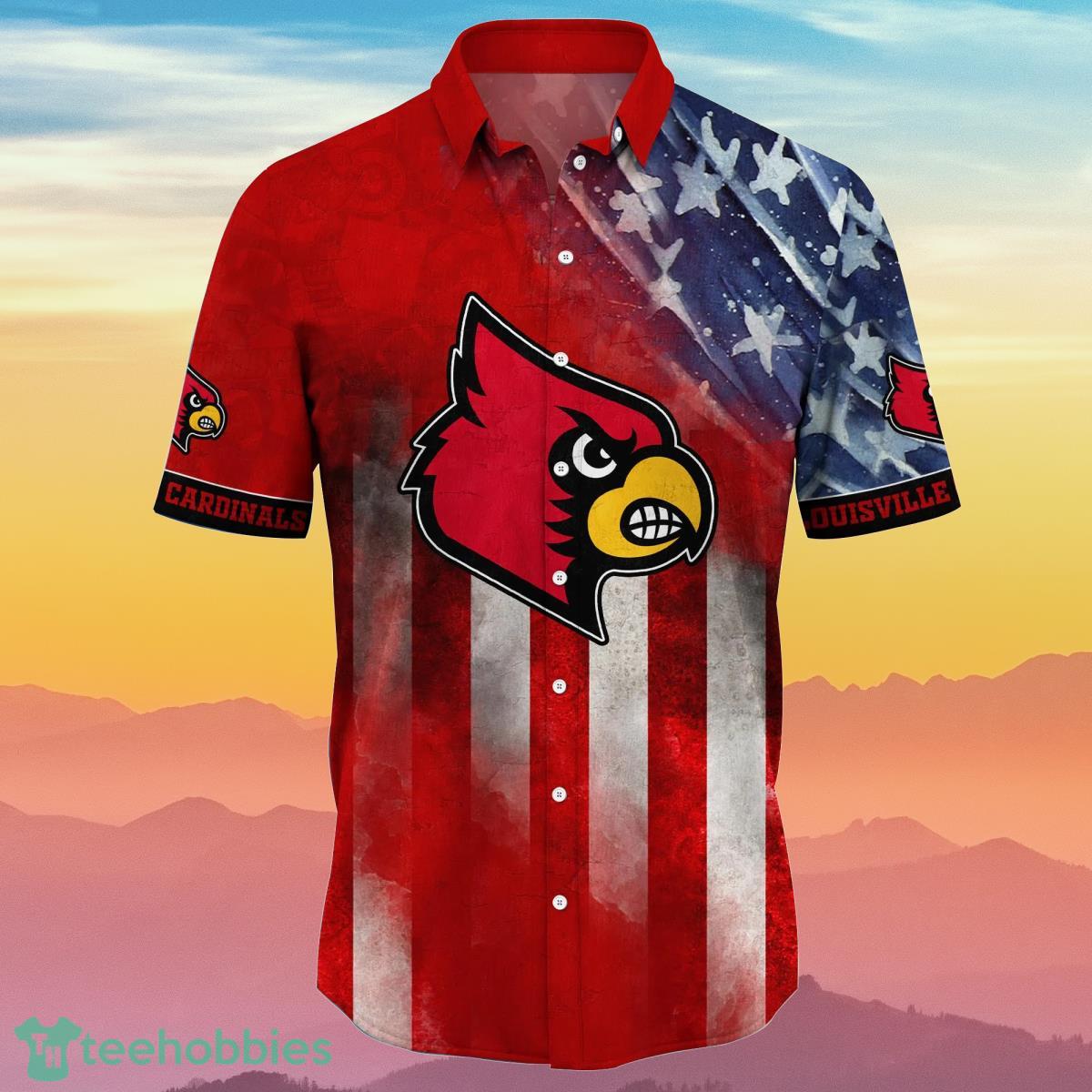 Louisville Cardinals NCAA2 Hawaiian Shirt 4th Of July Independence Day Best Gift For Men And Women Fans Product Photo 2