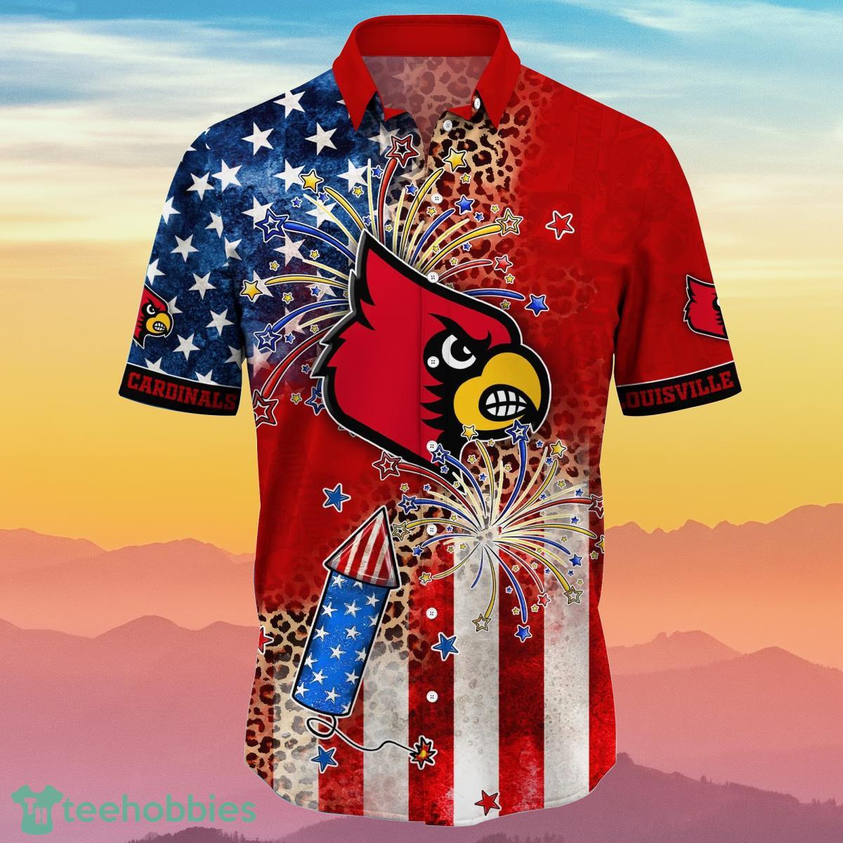 Louisville Cardinals NCAA2 Hawaiian Shirt 4th Of July Independence Day Ideal Gift For Men And Women Fans Product Photo 2