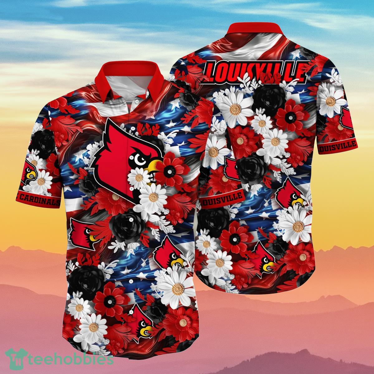 Louisville Cardinals NCAA2 Hawaiian Shirt 4th Of July Independence Day Special Gift For Men And Women Fans Product Photo 1