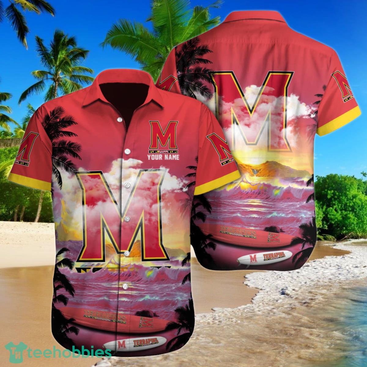 Maryland Terrapins NCAA3 Custom Name Hawaiian Shirt For Men Women Gift For Fans Product Photo 1