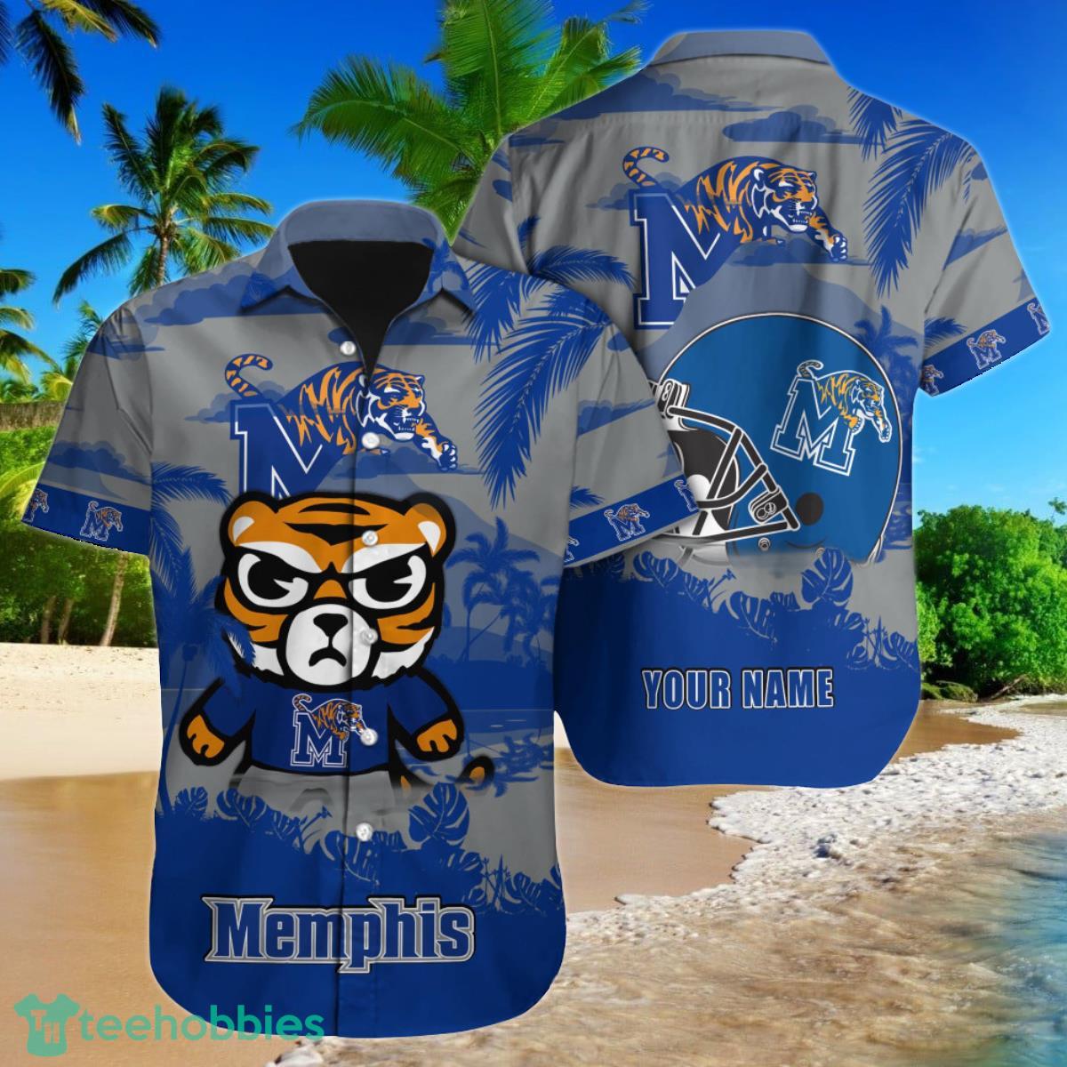 Memphis Tigers NCAA Custom Name Hawaiian Shirt Best Gift For Fans Product Photo 1