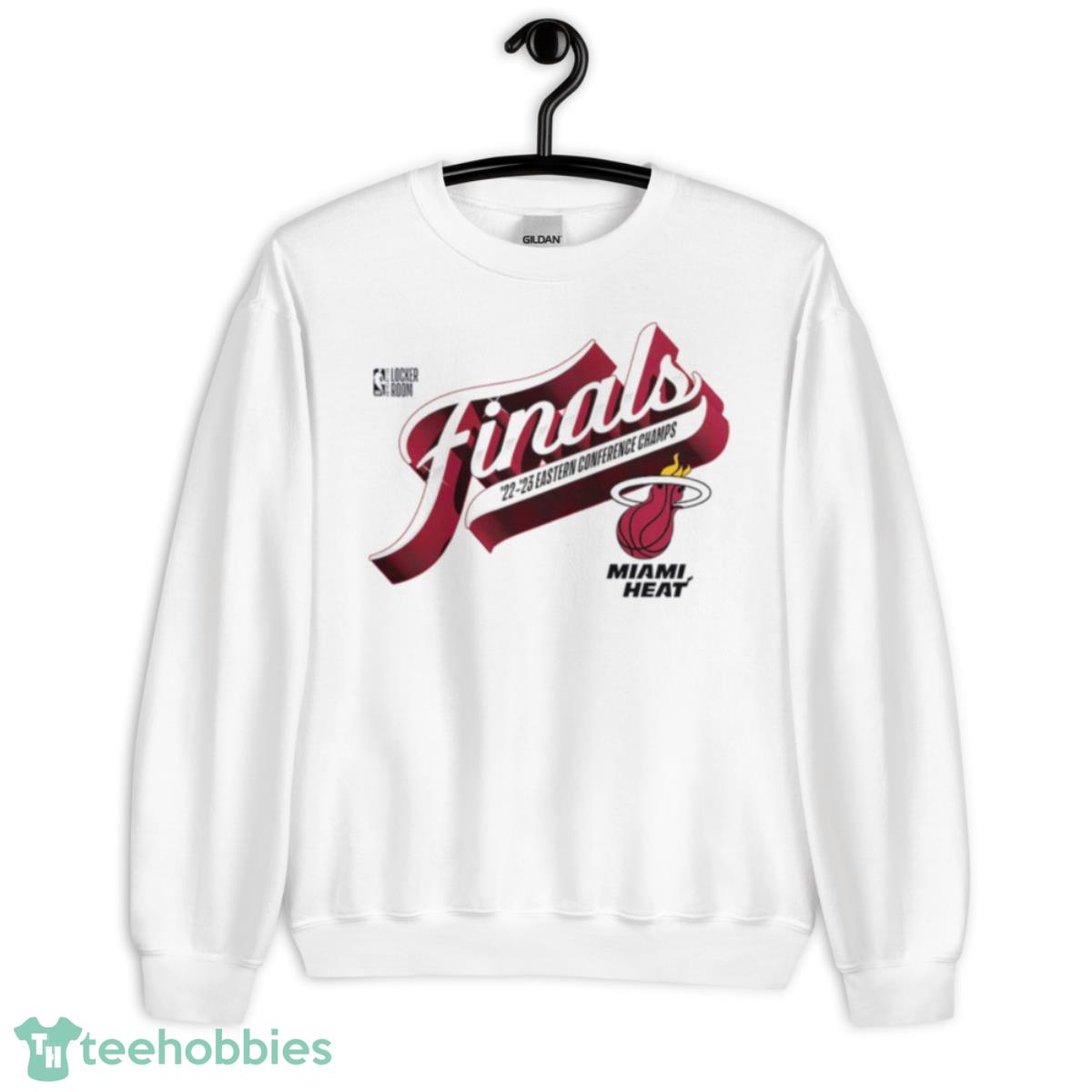 Miami Heat Fanatics Branded 2023 Eastern Conference Champions Locker Room Big & Tall T Shirt - Unisex Heavy Blend Crewneck Sweatshirt