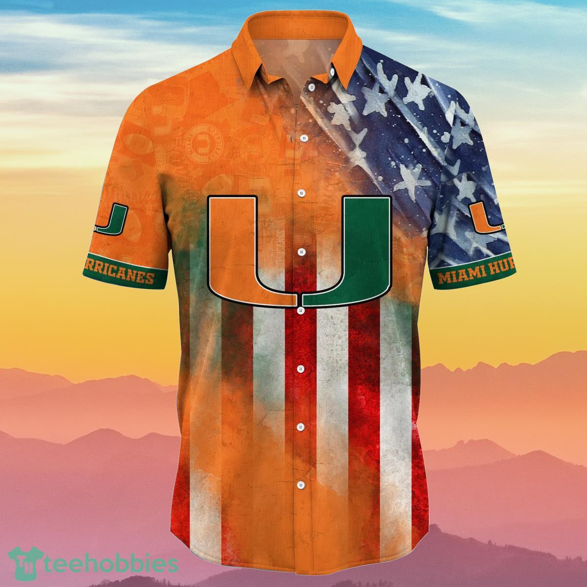 Miami Hurricanes NCAA1 Hawaiian Shirt 4th Of July Independence Day Best Gift For Men And Women Fans Product Photo 2