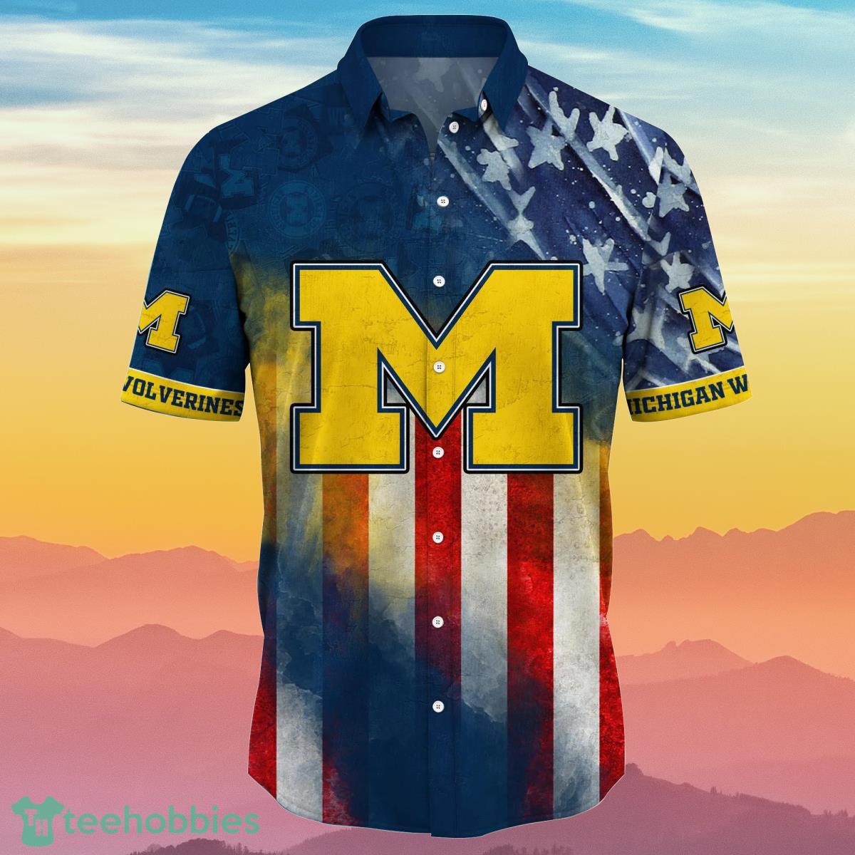 Michigan Wolverines NCAA2 Hawaiian Shirt 4th Of July Independence Day Best Gift For Men And Women Fans Product Photo 2