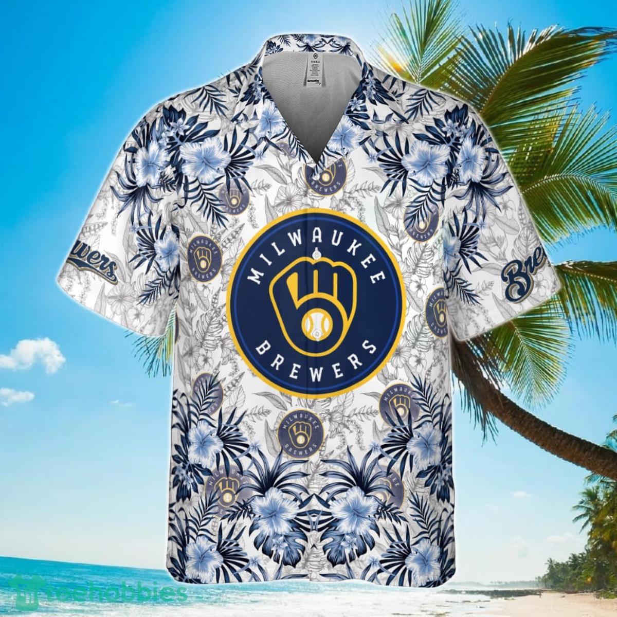 Milwaukee Brewers MLB Floral Full Printed Unisex Hawaiian Shirt