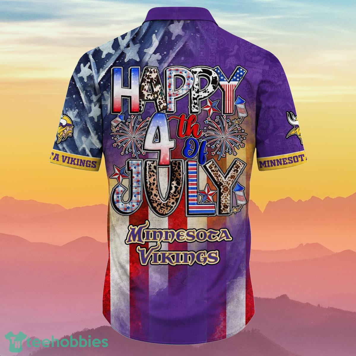 Minnesota Vikings NFL Hawaiian Shirt 4th Of July Independence Day Best Gift  For Men And Women Fans - Freedomdesign