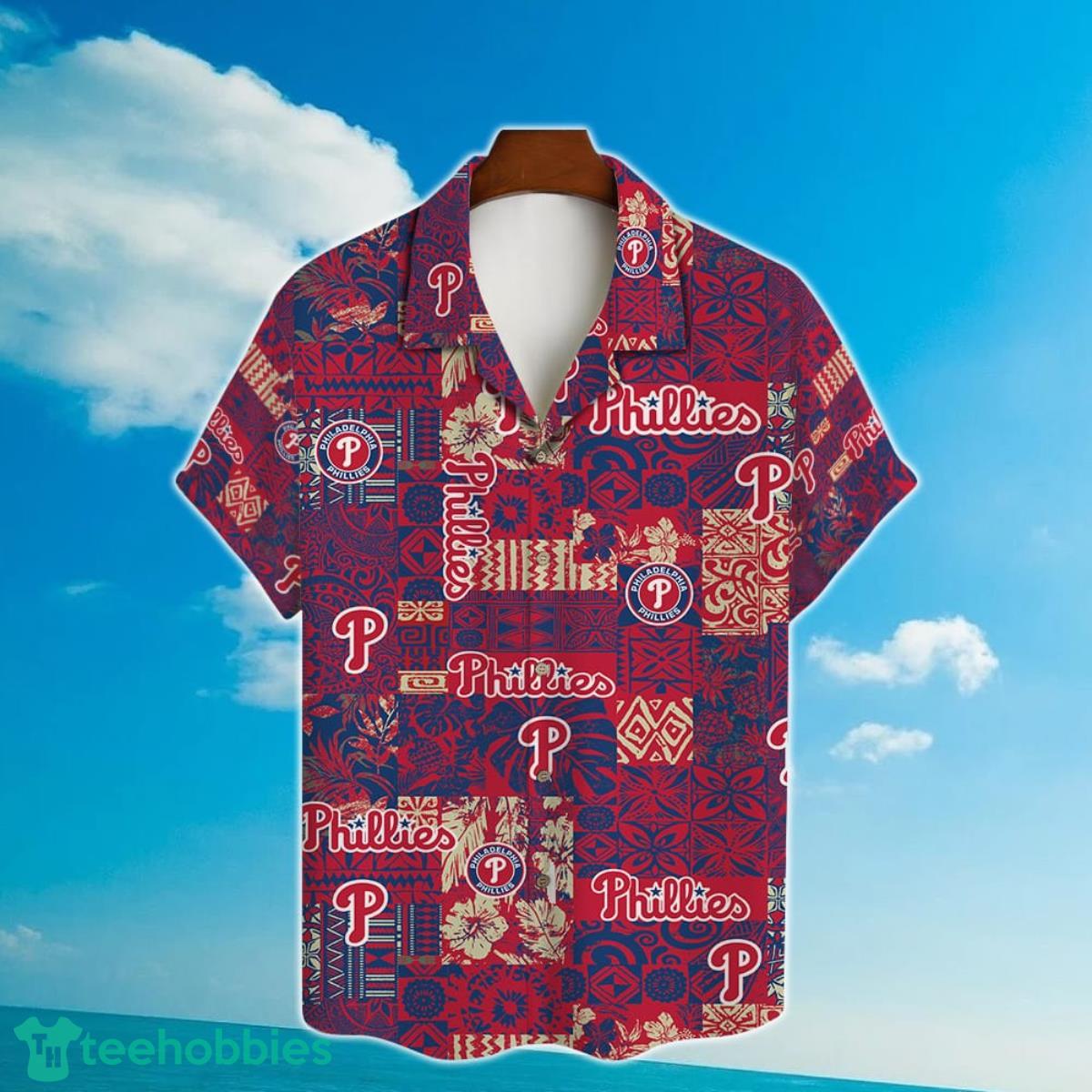 Philadelphia Phillies Major League Baseball Striped Style With Logo  Hawaiian Shirt For Men And Women