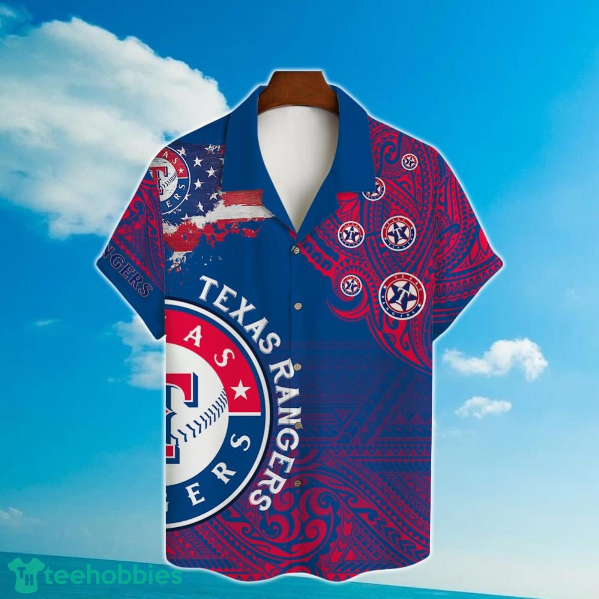 MLB Texas Rangers Major League Baseball 3D Print Hawaiian Shirt Product Photo 2