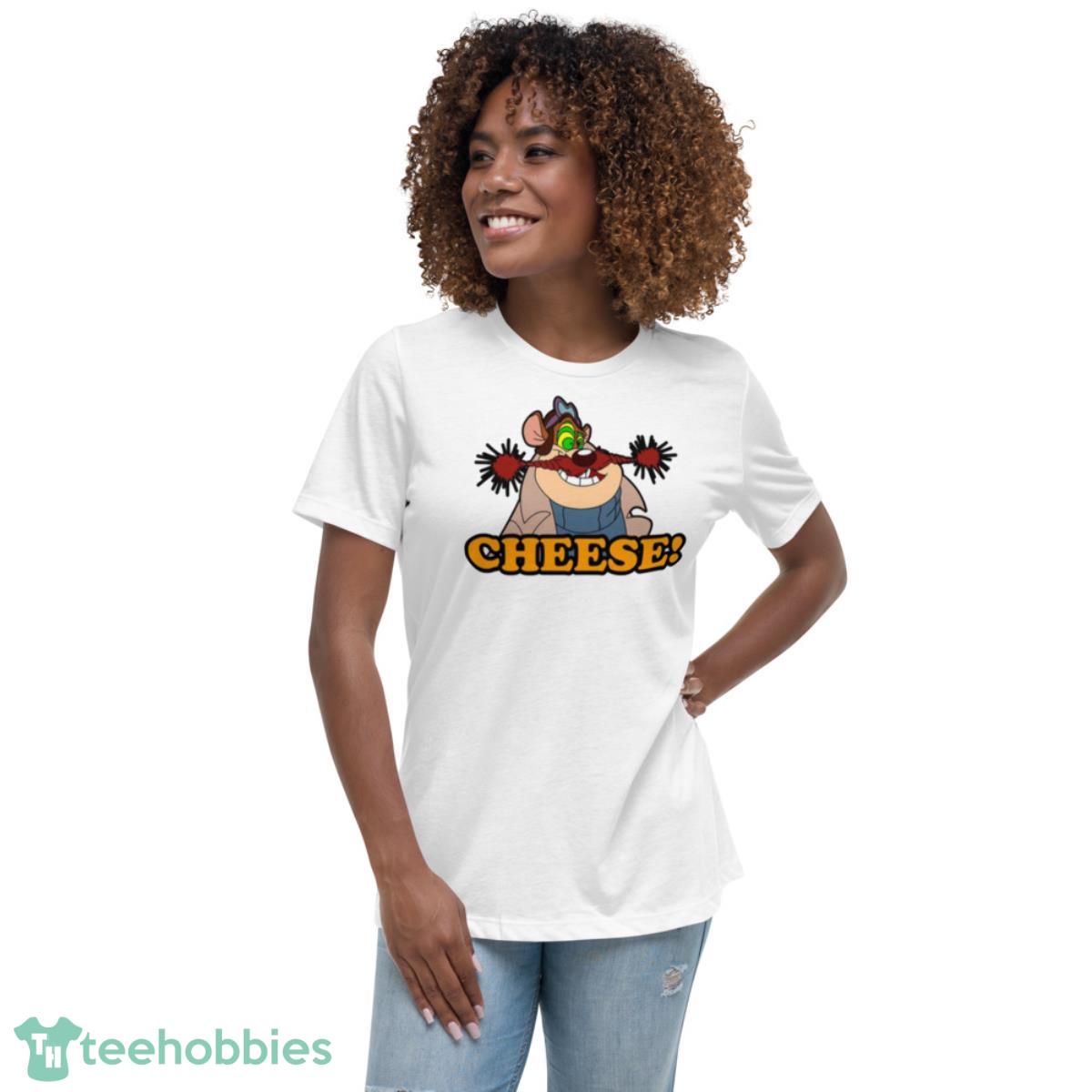 Monterey Jack Cheese Attack The Cartoon Chip N Dale Rangers Shirt - Womens Relaxed Short Sleeve Jersey Tee Monterey Jack Cheese Attack The Cartoon Chip N Dale Rangers Shirt - Womens Relaxed Short Sleeve Jersey Tee