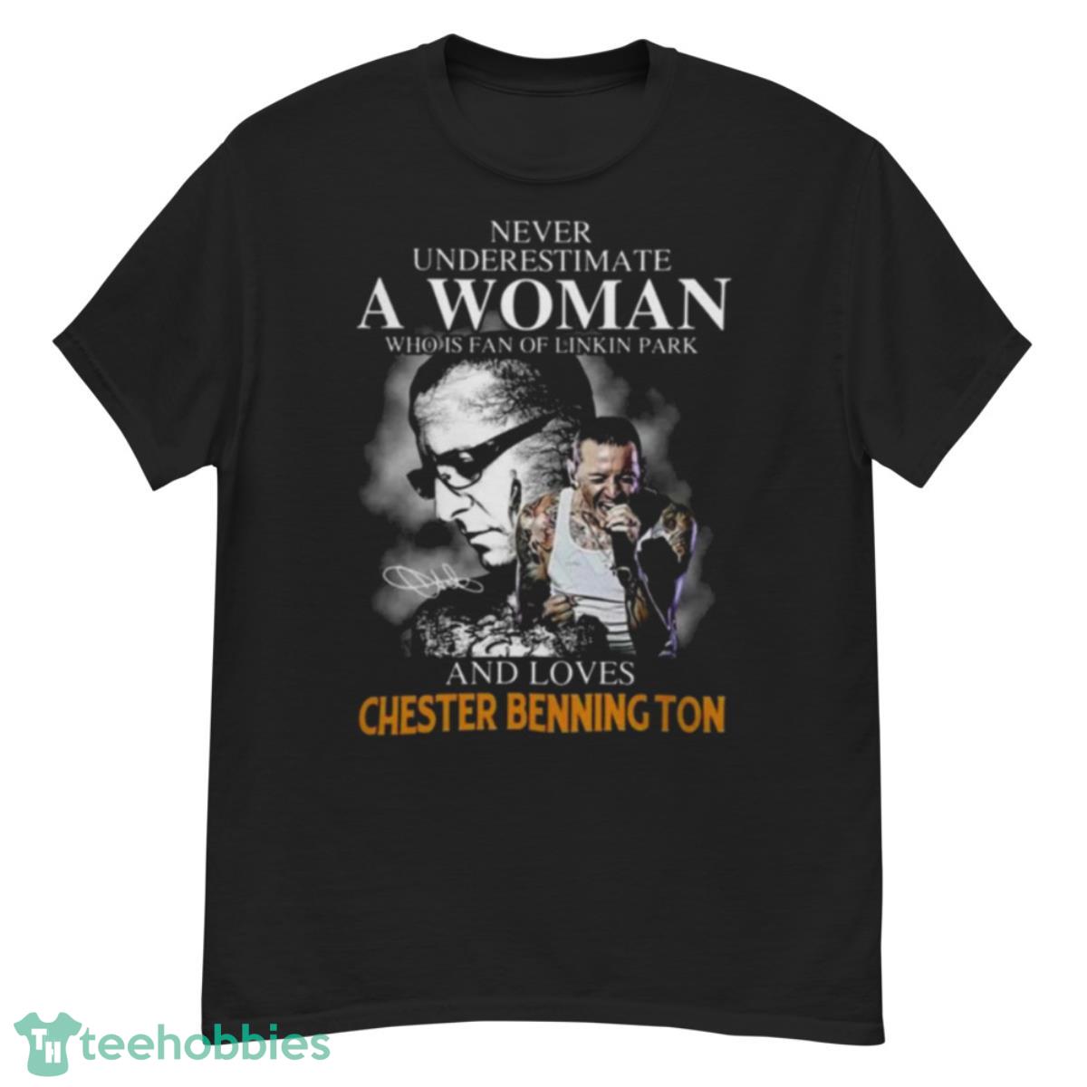 Never Underestimate A Woman Who Is Fan Of Linkin Park And Loves Chester Bennington Shirt - G500 Men’s Classic T-Shirt