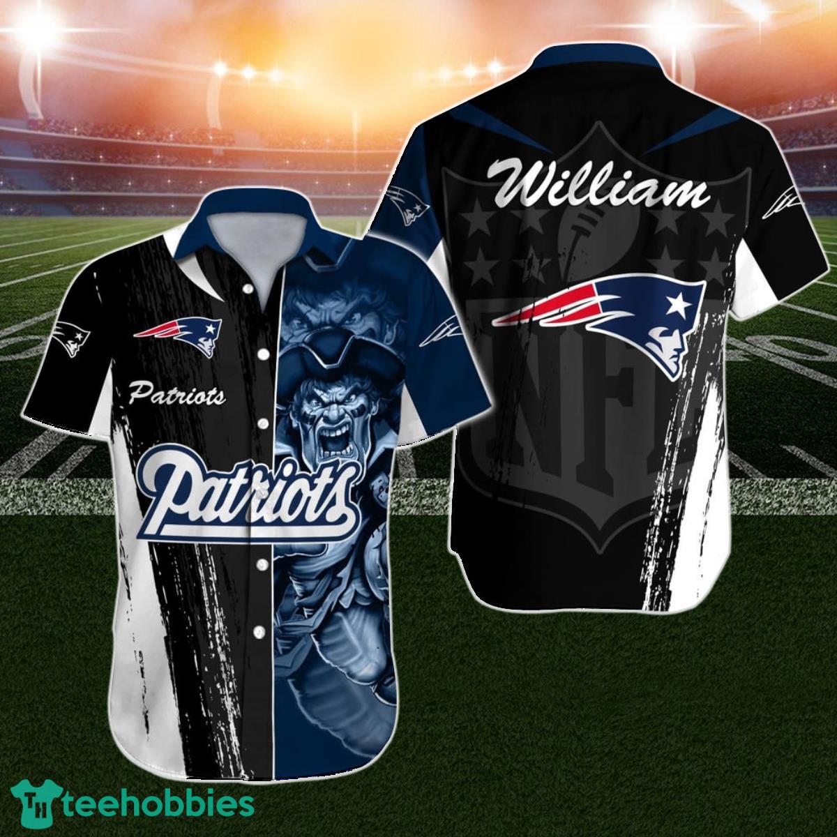 New England Patriots Hawaiian Shirt NFL 3D Custom Name For Men Women Product Photo 1