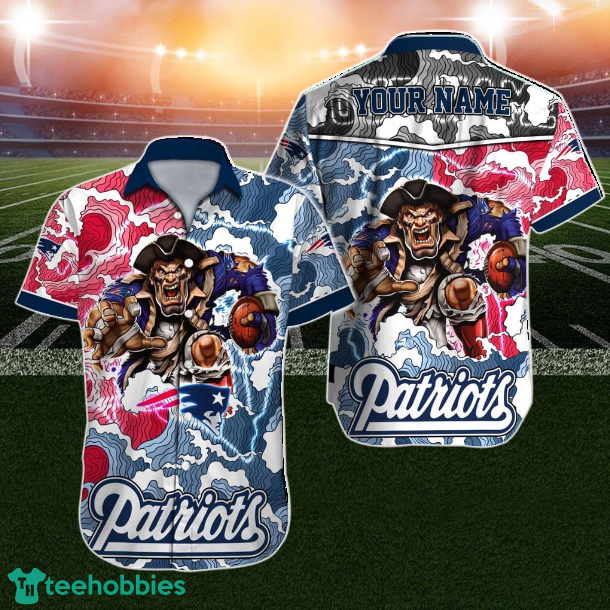 New England Patriots Hawaiian Shirt NFL Custom Name For Men Women Gift For Fans 3D Football Product Photo 1