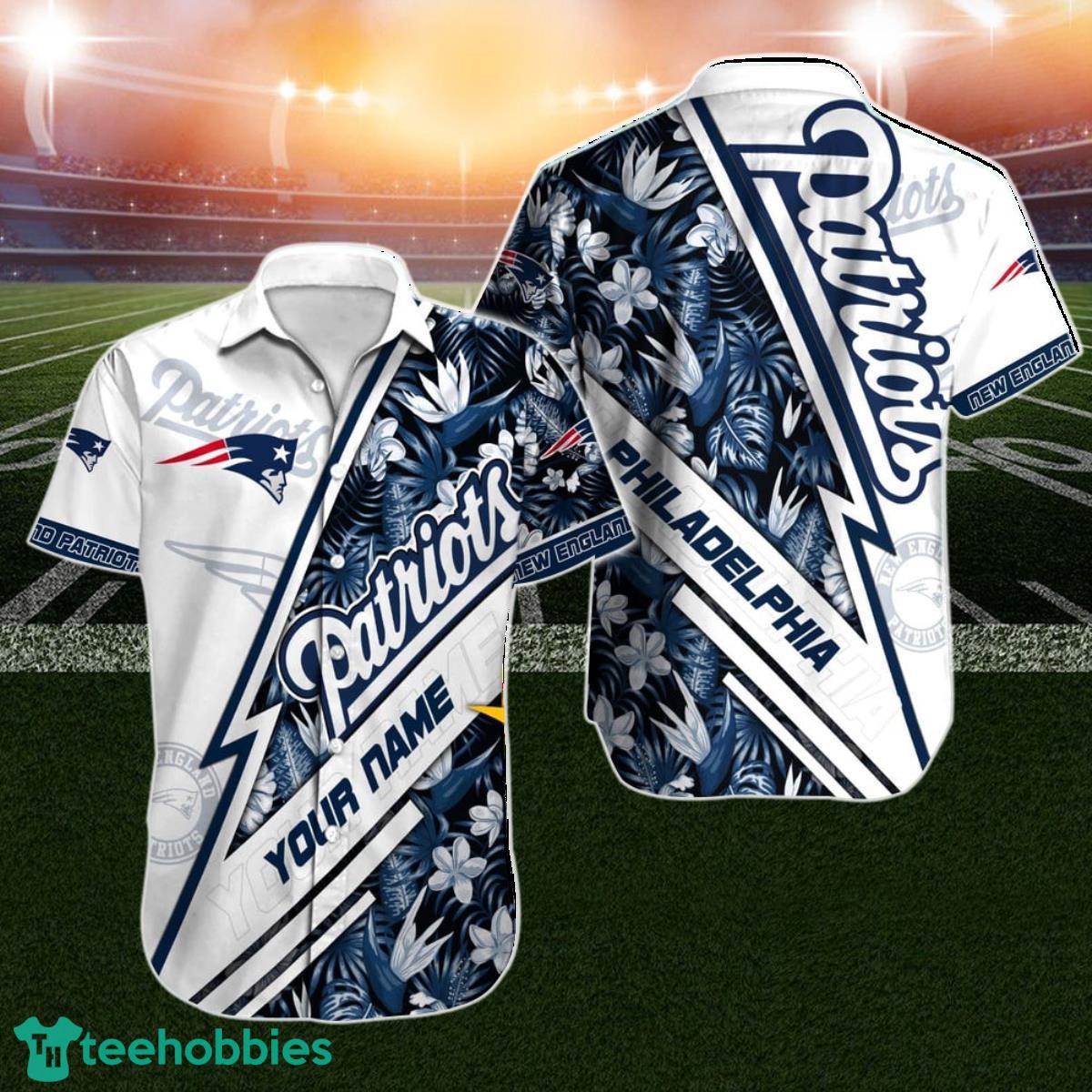 New England Patriots Hawaiian Shirt NFL Custom Name For Men Women Gift For Fans Product Photo 1