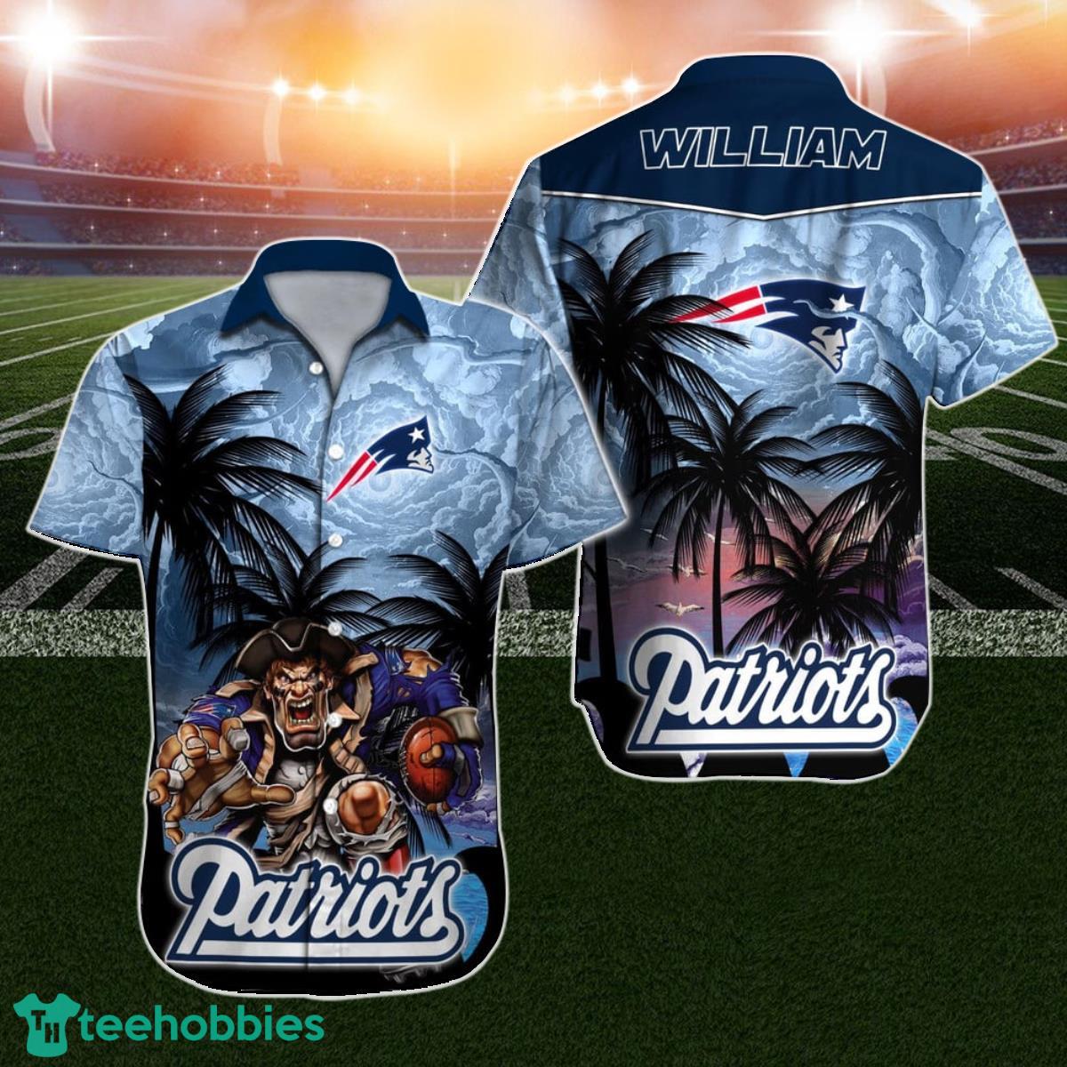 New England Patriots Hawaiian Shirt NFL Football Custom Name For Men Women 3D Print Product Photo 1