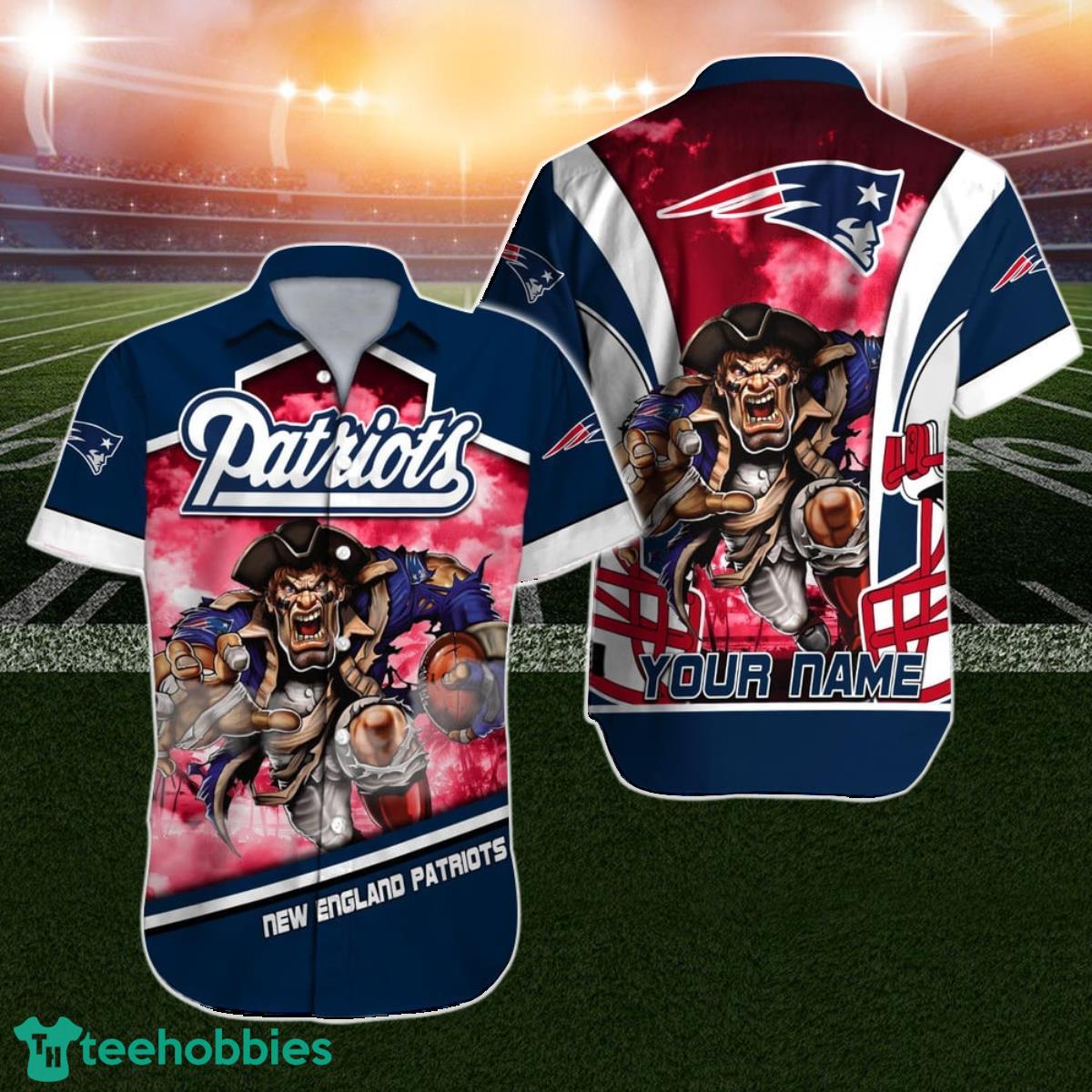 New England Patriots Hawaiian Shirt NFL Football Custom Name For Men Women 3D Product Photo 1