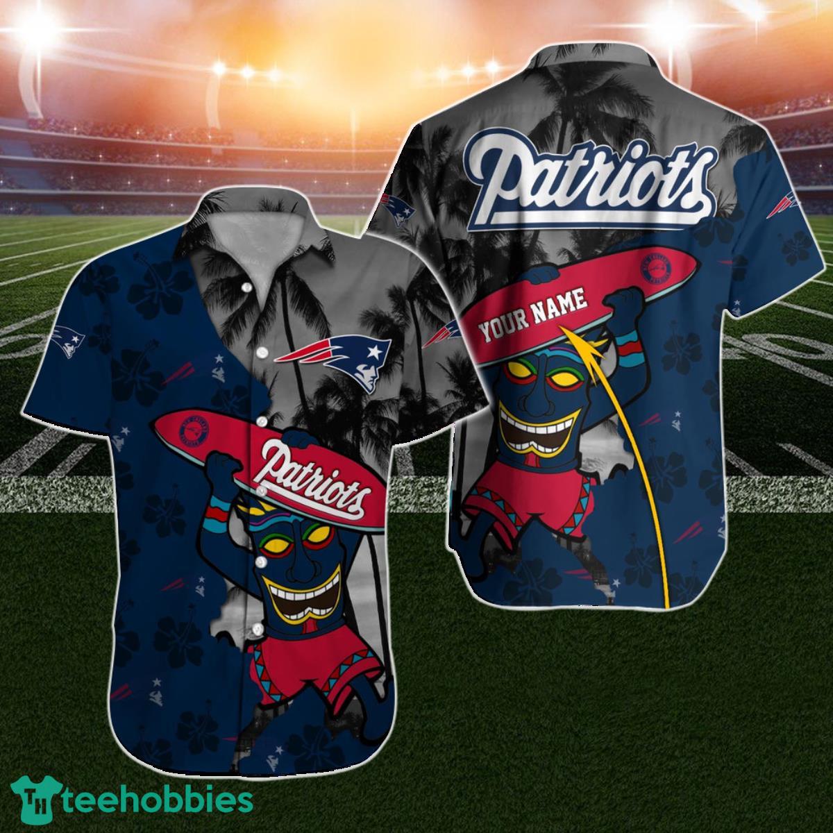 New England Patriots Hawaiian Shirt NFL Football Custom Name For Men Women Gift For True Fans Product Photo 1