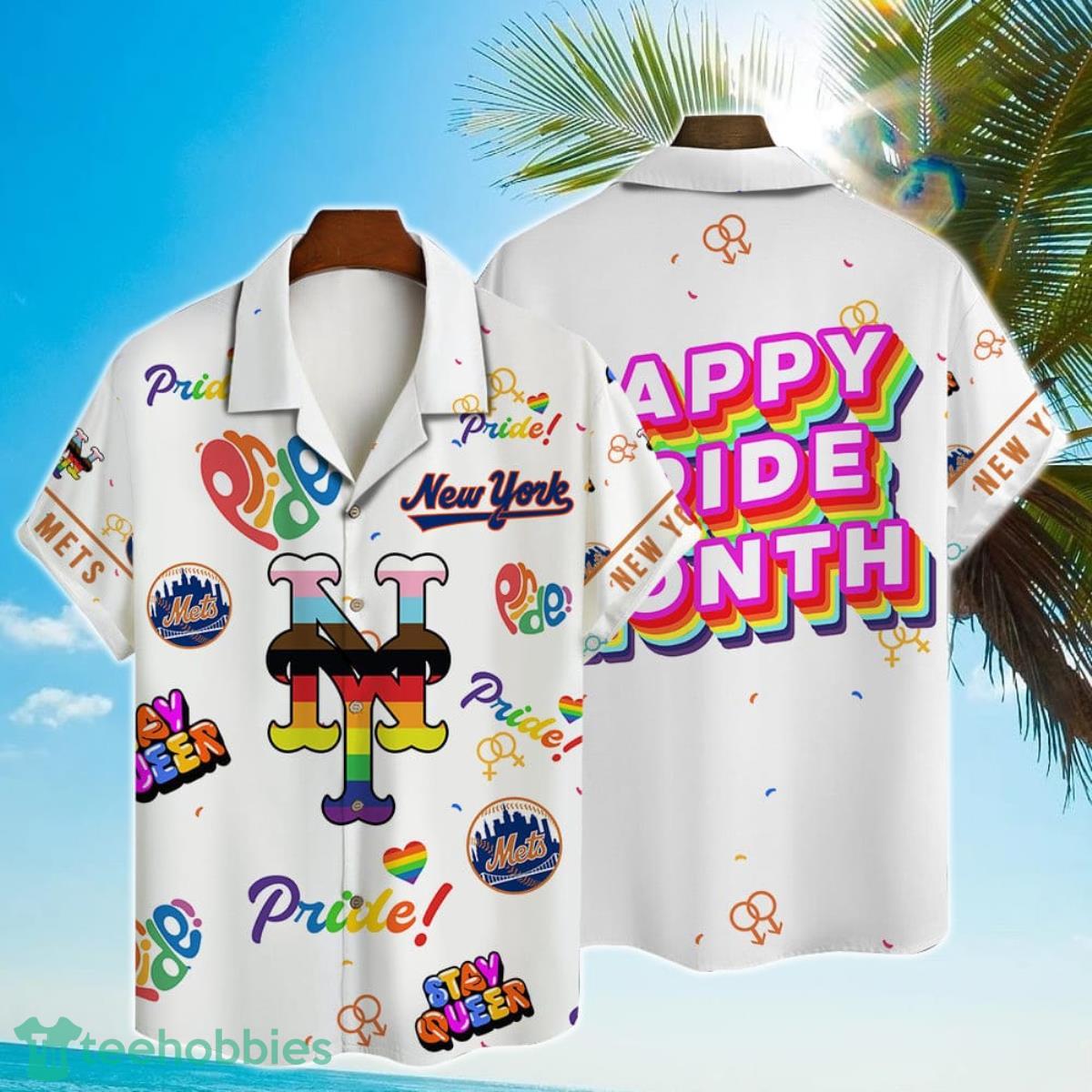 New York Mets MLB Happy Pride Month Hawaiian Shirt Product Photo 1