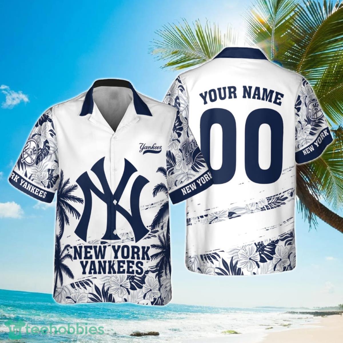 New York Yankess MLB Flower Pattern Summer 3D Hawaiian Shirt Personalized Product Photo 1