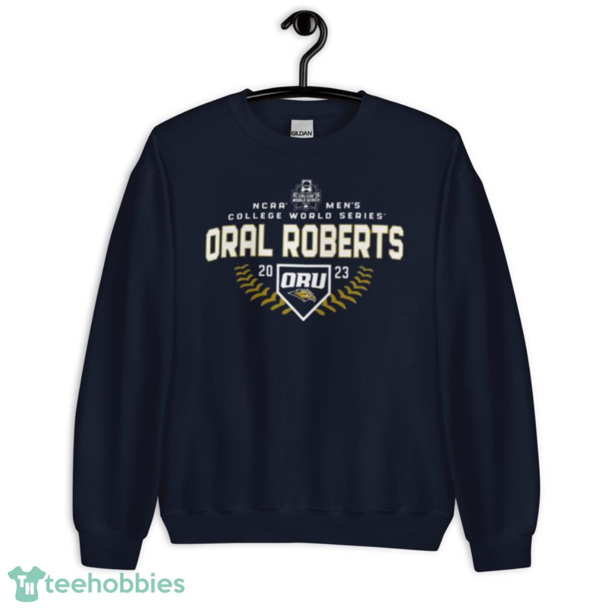 Oral Roberts Golden Eagles 2023 NCAA Men’s College World Series – Champion shirt - Unisex Crewneck Sweatshirt-1