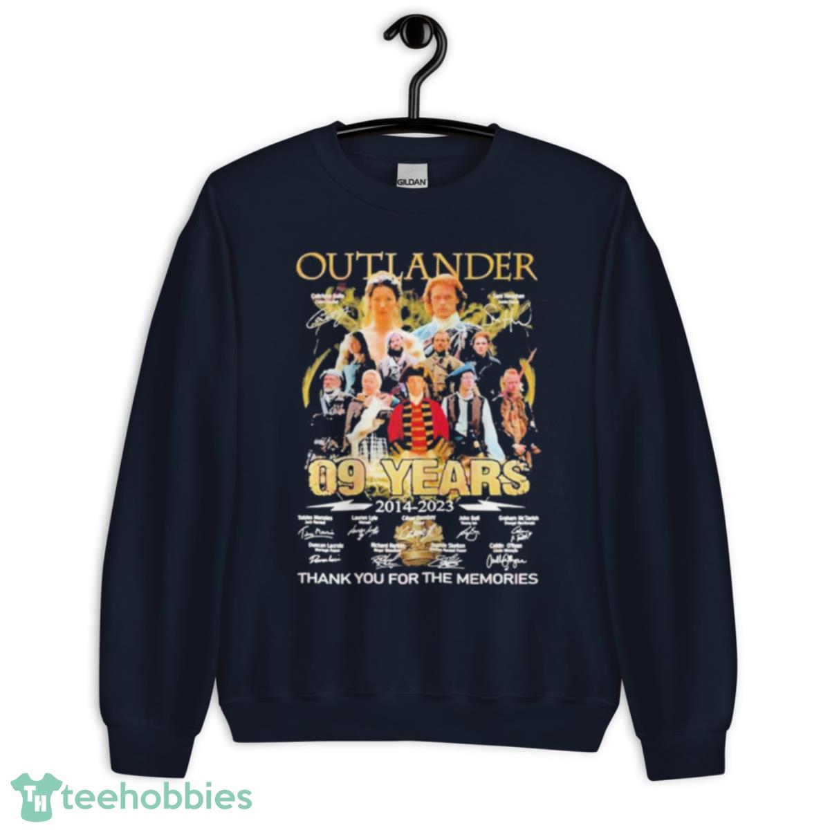 Outlander 09 Years 2014 2023 Thank You For The Memories signatures shirt - Unisex Crewneck Sweatshirt-1