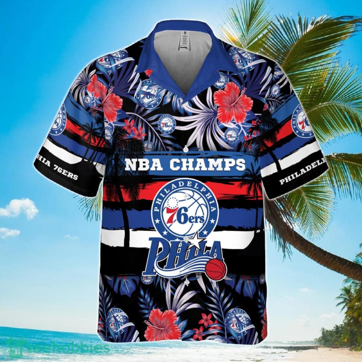 Philadelphia 76ers National Basketball 2023 Hawaiian Shirt Product Photo 2