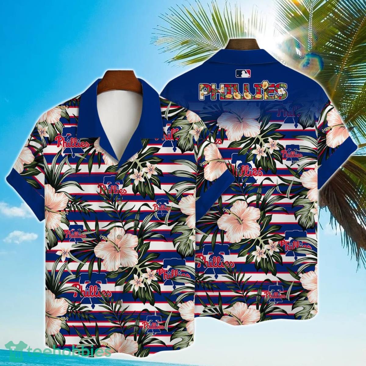 Philadelphia Phillies Major League Baseball Striped Style With Logo  Hawaiian Shirt For Men And Women