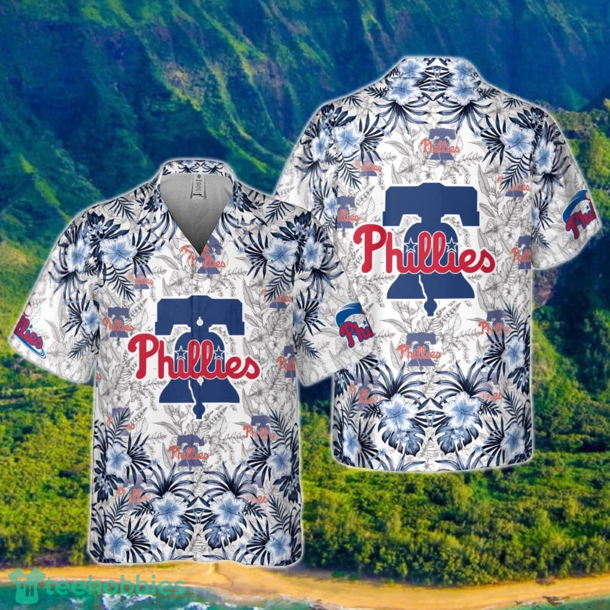 Philadelphia Phillies Vintage Sea Island Pattern Hawaiian Shirt And Shorts  Gift For Summer