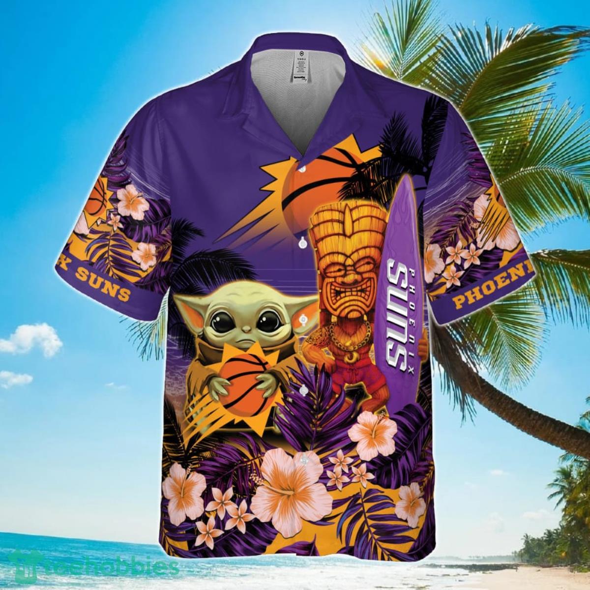 Phoenix Suns Baby Yoda National Basketball Association 2023 Hawaiian Shirt Product Photo 2