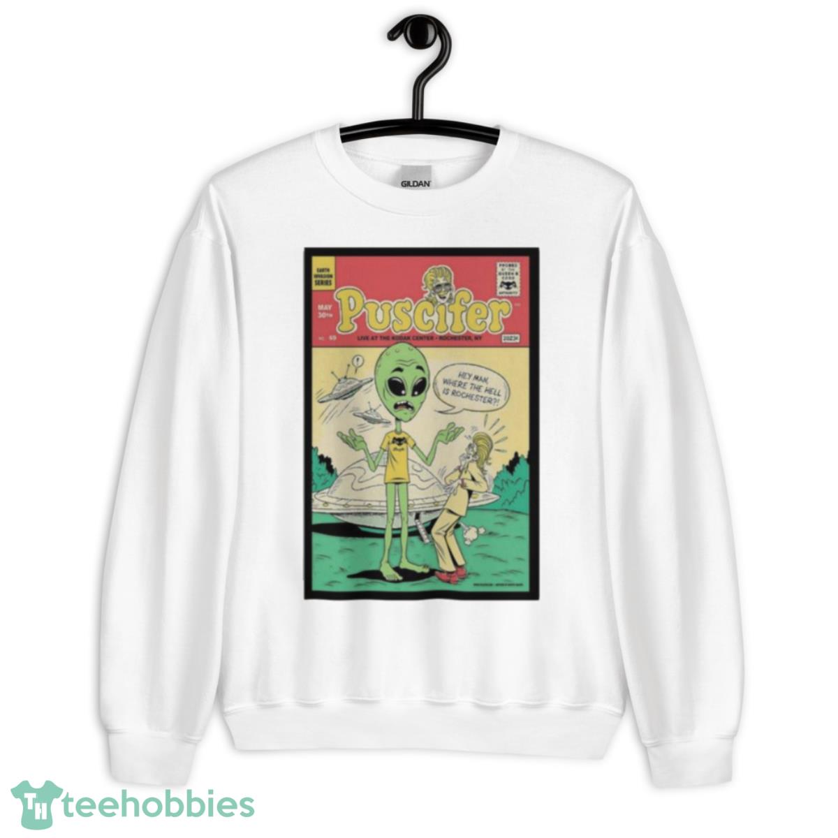Poster Puscifer 2023 Rochester, NY Shirt - Unisex Heavy Blend Crewneck Sweatshirt