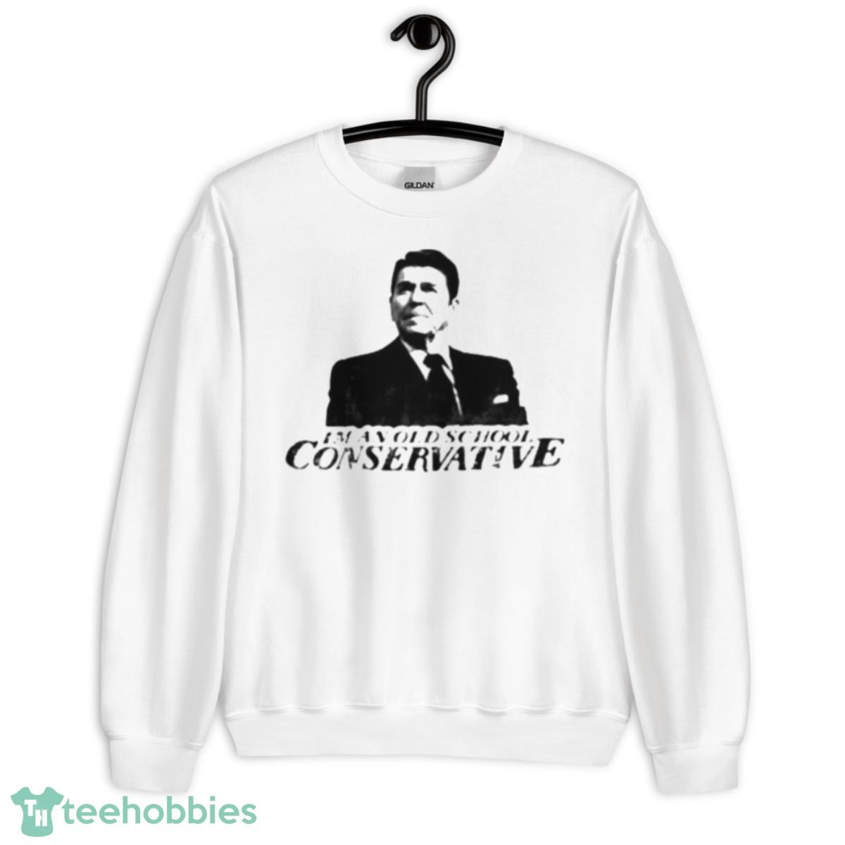 Ronald Reagan Old School Conservative 2023 Shirt - Unisex Heavy Blend Crewneck Sweatshirt