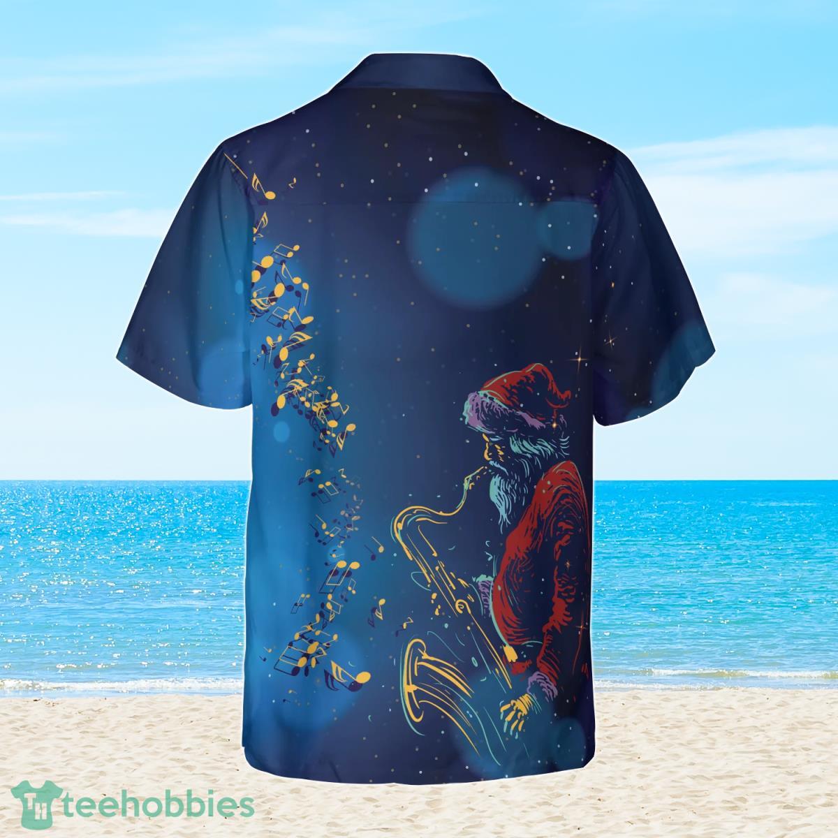 Santa Claus Play The Saxophone Hawaiian Shirt Impressive Gift For Christmas Product Photo 2