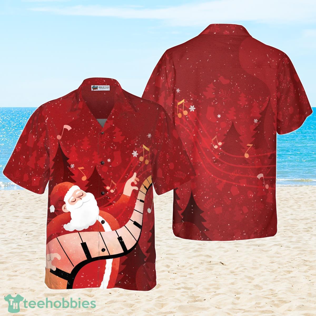 Santa Playing Piano Hawaiian Shirt Special Gift For Men And Women Product Photo 1