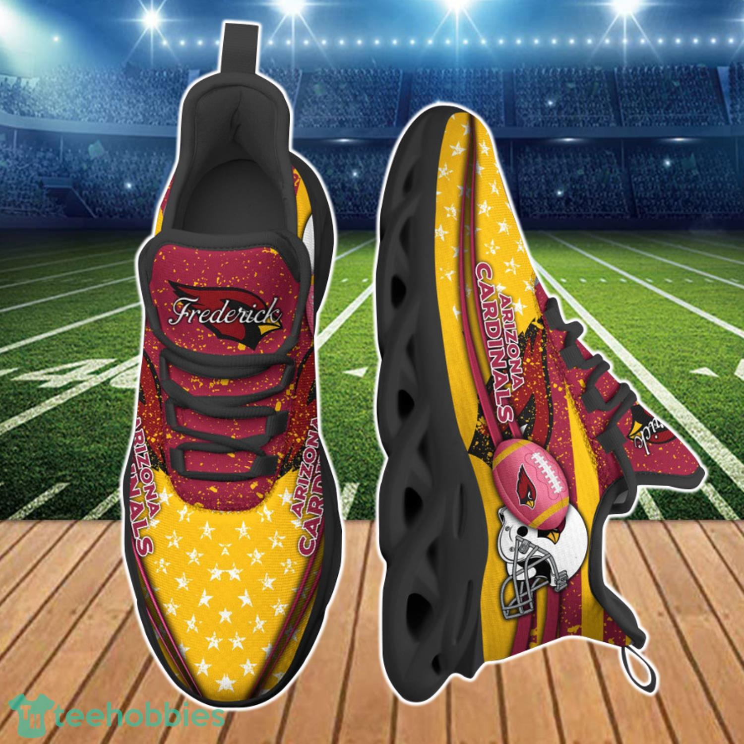 Support the Cardinals in Style with Custom Name NFL Clunky Max Soul Shoes Product Photo 2