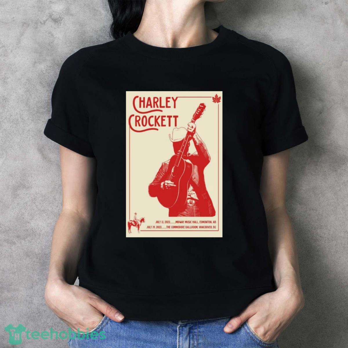 2023 Charley Crockett Edmonton AB Event Tour Poster Shirt - Ladies T-Shirt
