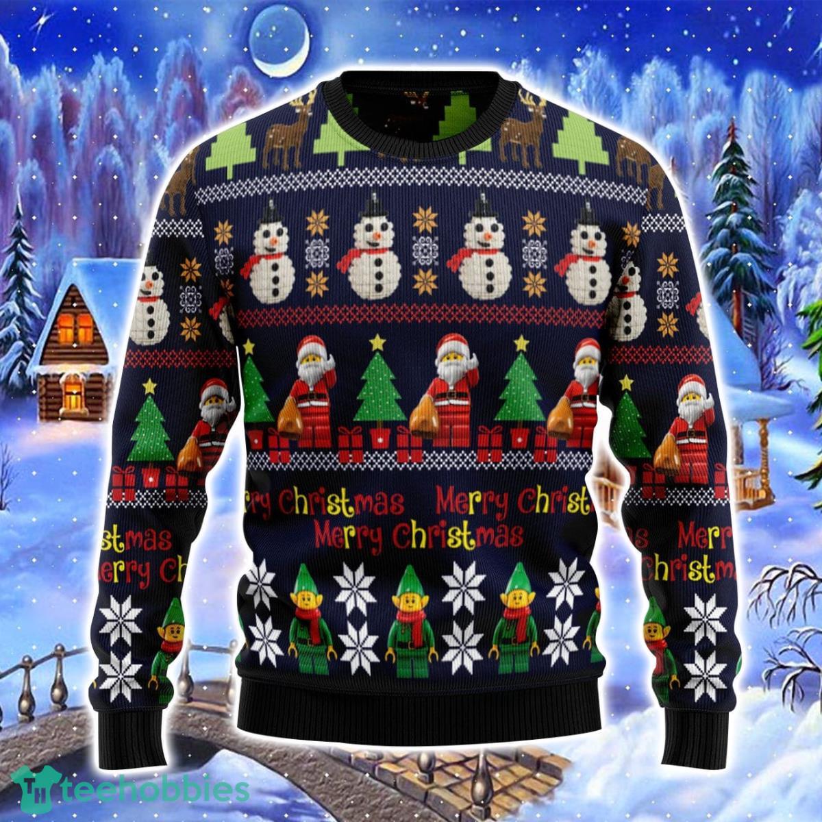 A Merry Lego 3D Sweater Ugly Christmas Sweater For Men Women Product Photo 1